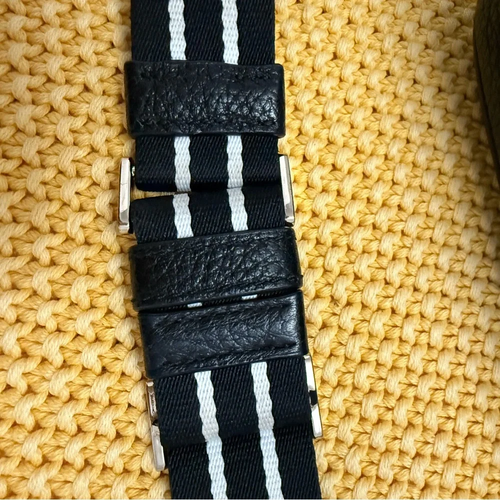 Kate Spade Black Crossbody Bag with Striped Strap - Picture 4 of 12